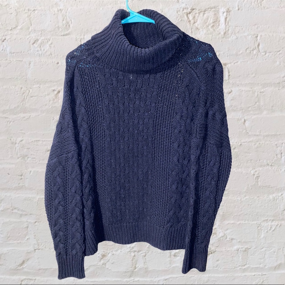 Turtleneck Cable Knit Sweater